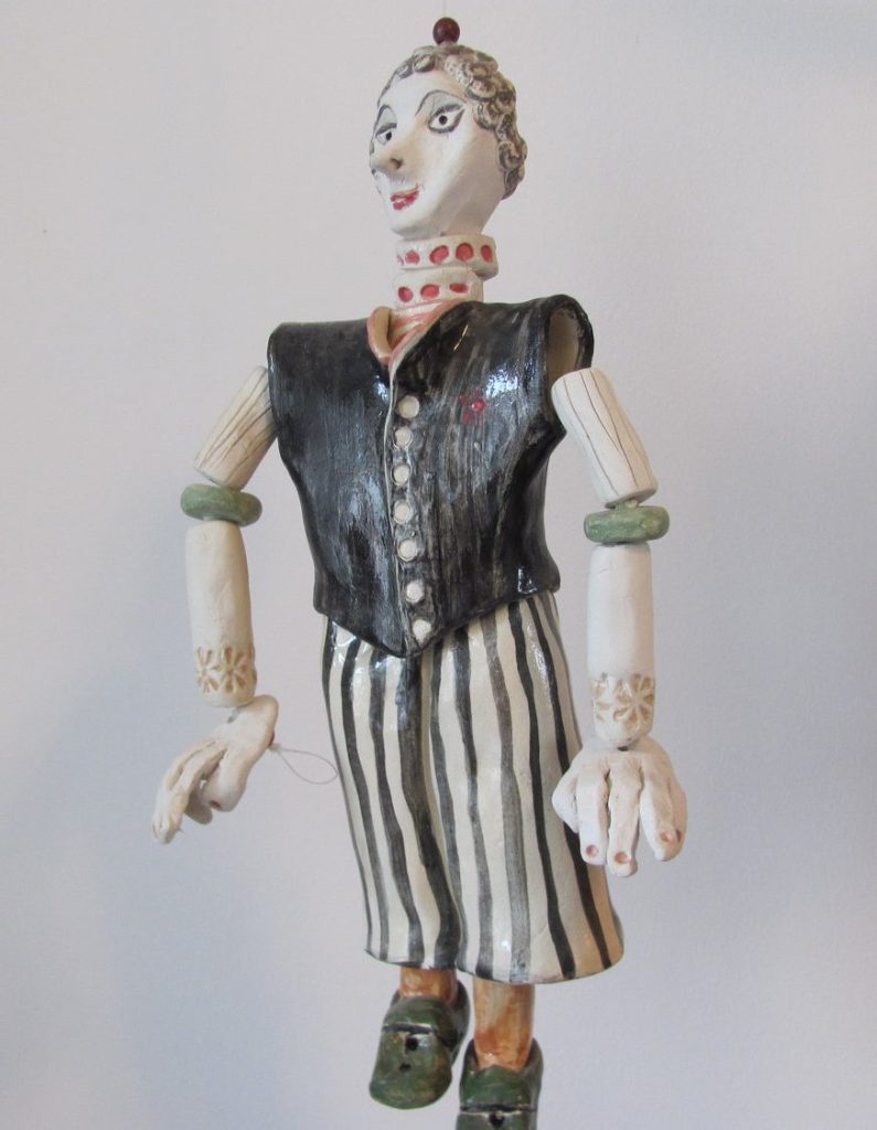 The CirCuS mAn------- Ceramic Marionette---Holiday gift by AnnaLela
