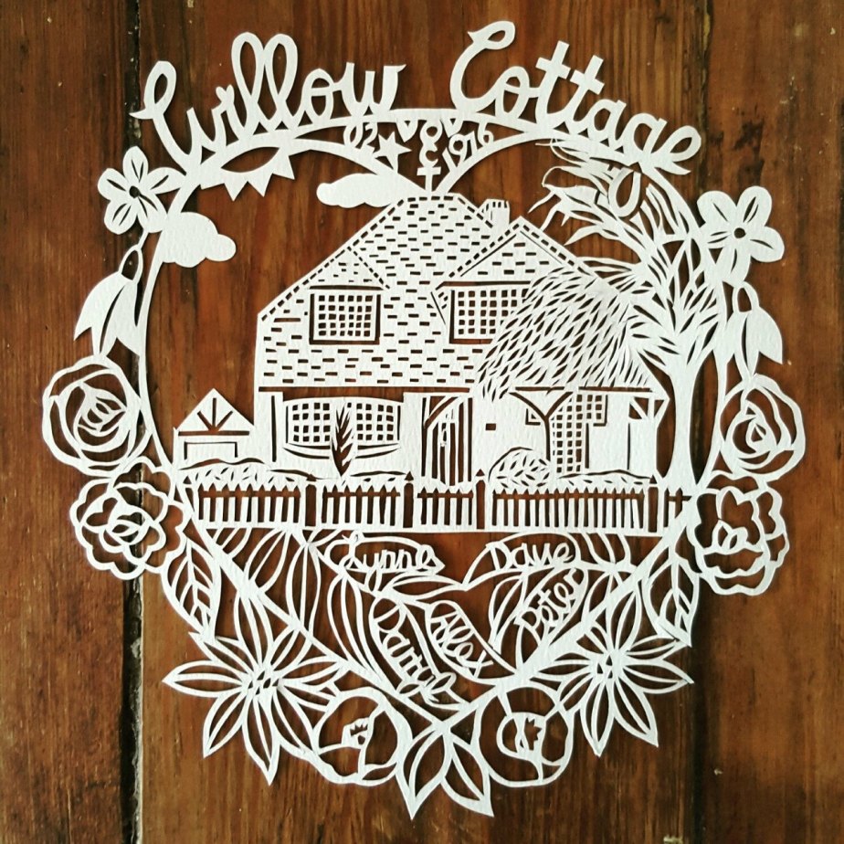Personalised House Paper cut Portrait, House Portrait, House Paper cut, Custom House Gift, Custom House Paper cut by MissBespokePapercuts